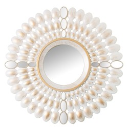 Ensemble de miroirs Alexandra House Living Blanc Doré Plastique 2 x 79 x 48 cm Rond