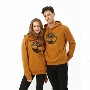 Sweat à capuche homme Timberland Kenn Tree Logo Orange Foncé