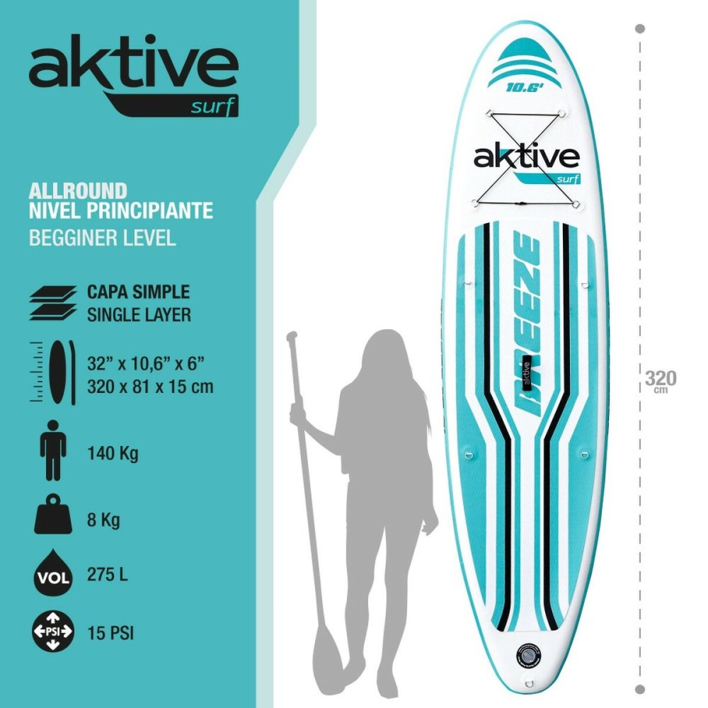 Aufblasbares Paddel-Board mit Zubehör Aktive Blau