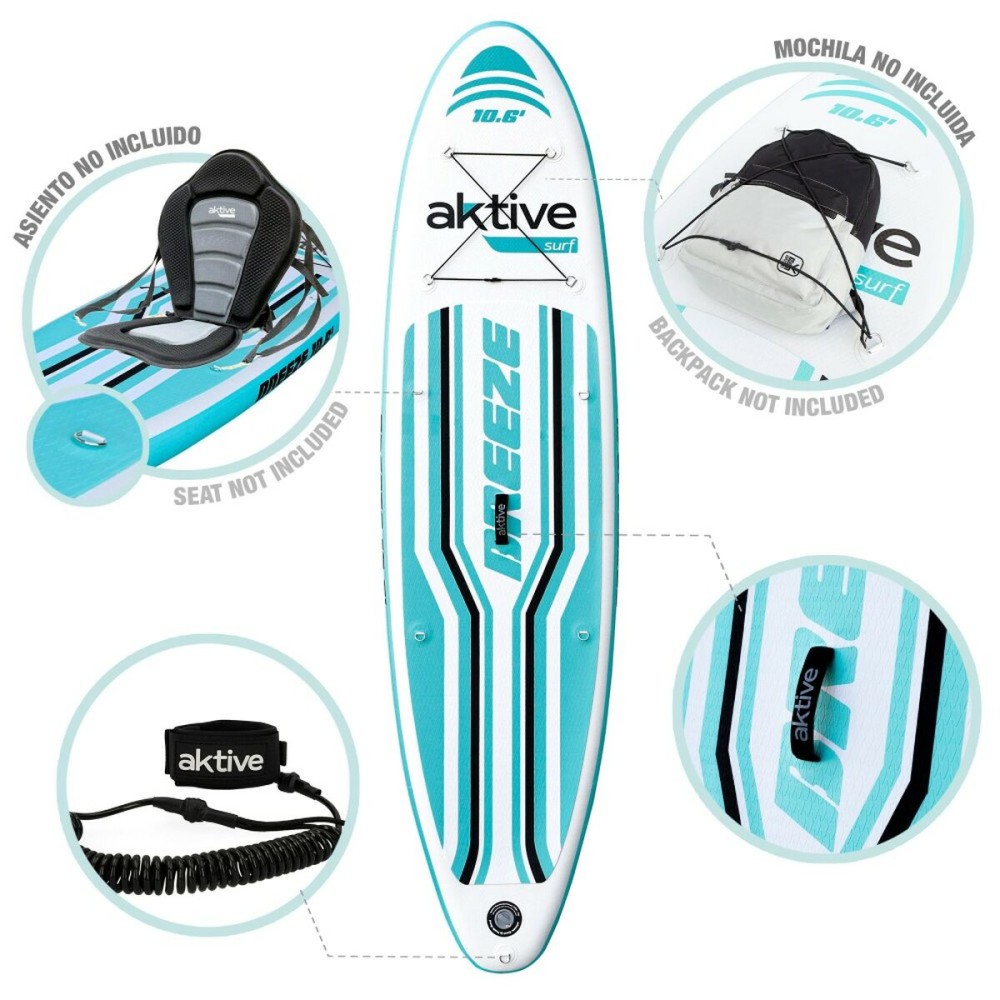 Aufblasbares Paddel-Board mit Zubehör Aktive Blau
