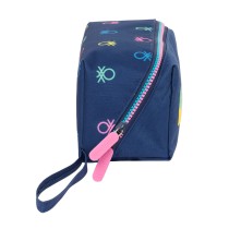 Trousse d'écolier Benetton Cool Blue marine 22 x 10 x 10 cm