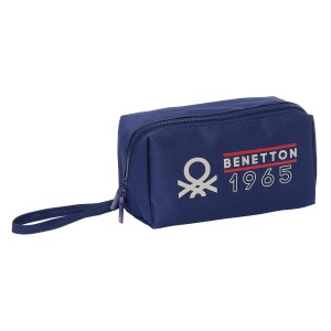 Trousse d'écolier Benetton Varsity Gris Blue marine 22 x 10 x 10 cm