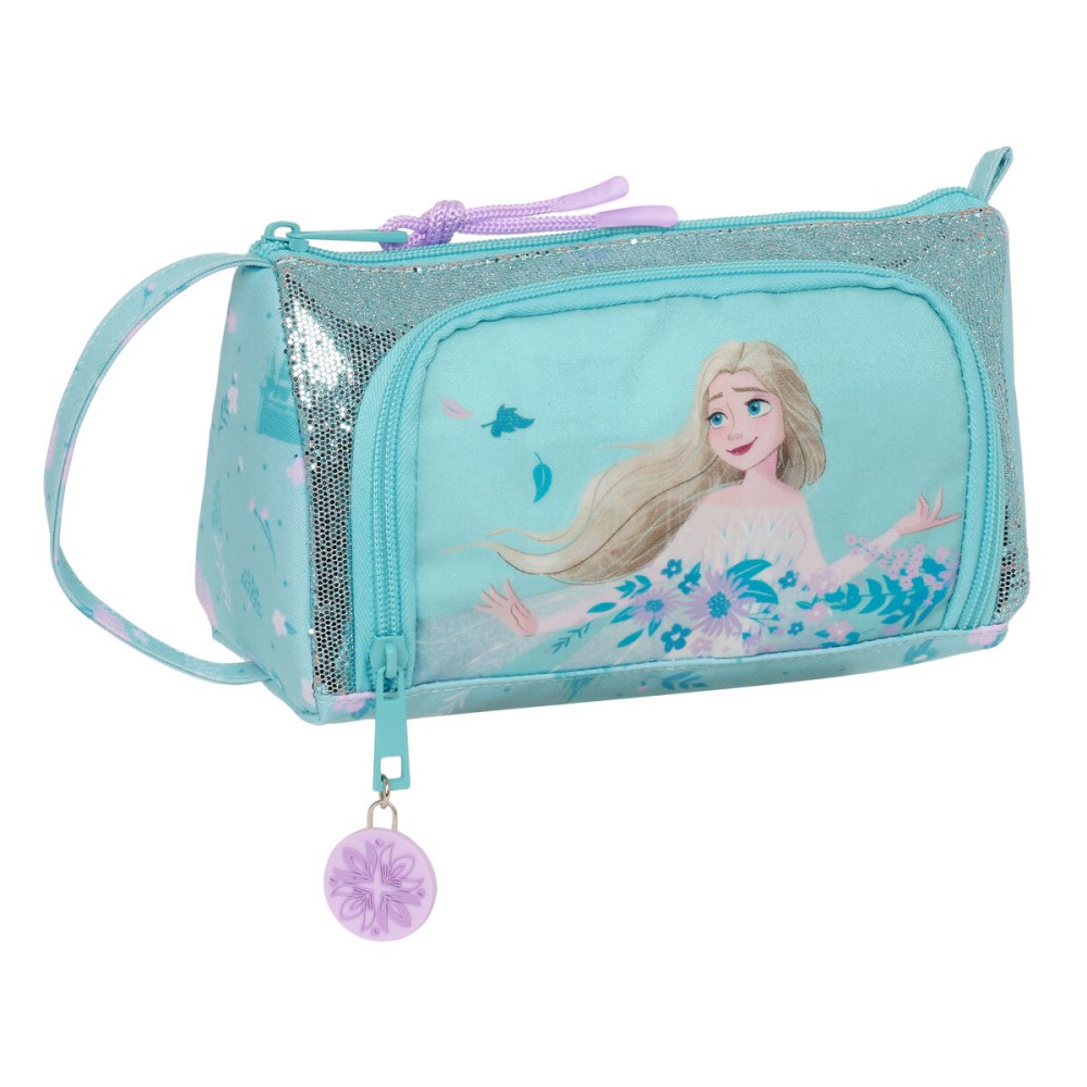 Trousse d'écolier Frozen Hello spring Bleu 20 x 11 x 8.5 cm