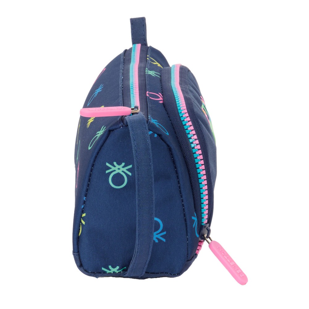 Trousse Scolaire avec Accessoires Benetton Cool Blue marine 20 x 11 x 8.5 cm (32 Pièces)