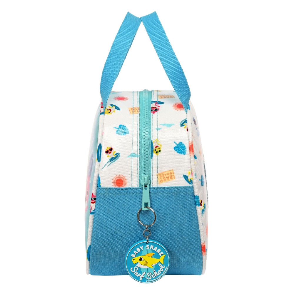 Sac glacière goûter Baby Shark Surfing Bleu Blanc 19 x 22 x 14 cm