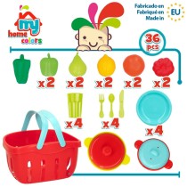 Set de jouets alimentaires Colorbaby Linge et ustensiles de cuisine 36 Pièces (12 Unités)