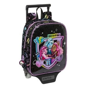 Cartable à roulettes Monster High Noir 22 x 27 x 10 cm