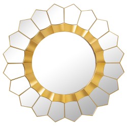 Ensemble de miroirs Alexandra House Living Doré Plastique 2 x 92 x 50 cm Rond