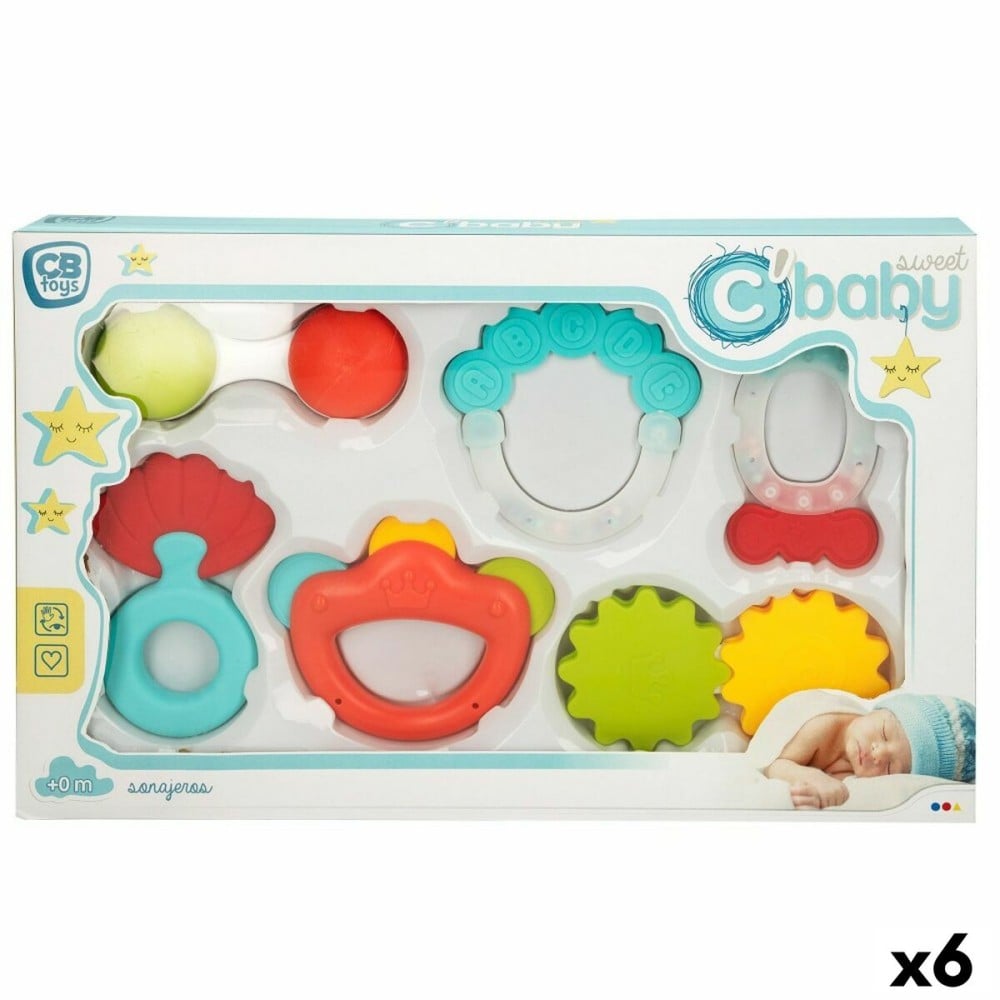 Rassel-Set Colorbaby 6 Stücke 12,5 x 1,5 x 6,5 cm (6 Stück)