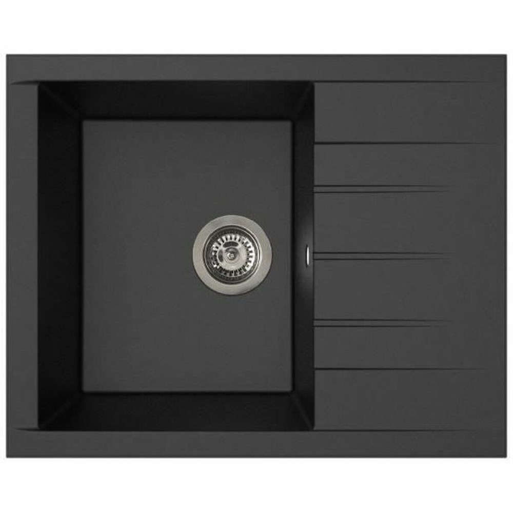 Sink with One Basin and Drainer Stradour 1C XS Black