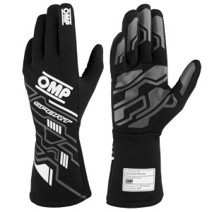 Gants de conduite pour hommes OMP SPORT Noir/Blanc XL