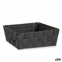 Multi-purpose basket Kipit Black Polyester Cloth Braiding 2,4 L (24 Units)