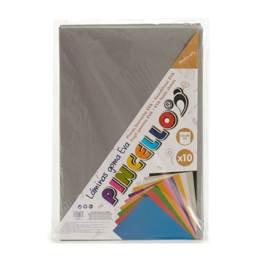 Moosgummi Pincello Grau Moosgummi 30 x 2 x 20 cm (24 Stück)