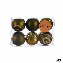 Set of Christmas balls Krist+ Green Plastic Ø 6 cm (12 Units)