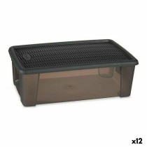 Boîte avec Couvercle Stefanplast Elegance Gris Transparent Plastique 5 L (12 Unités)