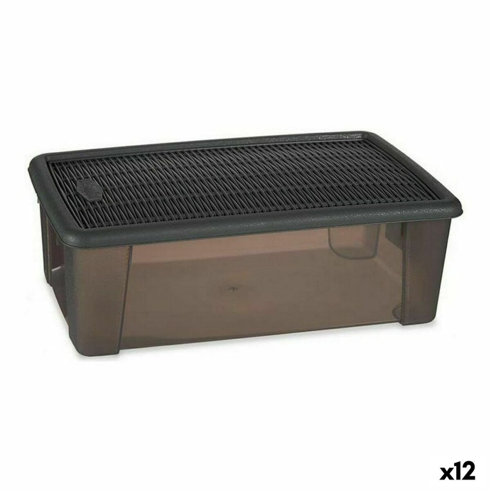 Boîte avec Couvercle Stefanplast Elegance Gris Transparent Plastique 5 L (12 Unités)