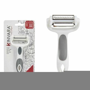 Schäler Kinvara Weiß Grau Edelstahl Polypropylen TPR 12 x 3 x 22 cm 3 in 1 (12 Stück)