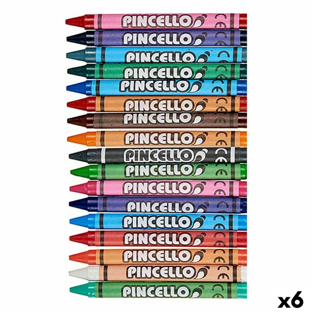Coloured crayons Pincello Multicolour (6 Units)