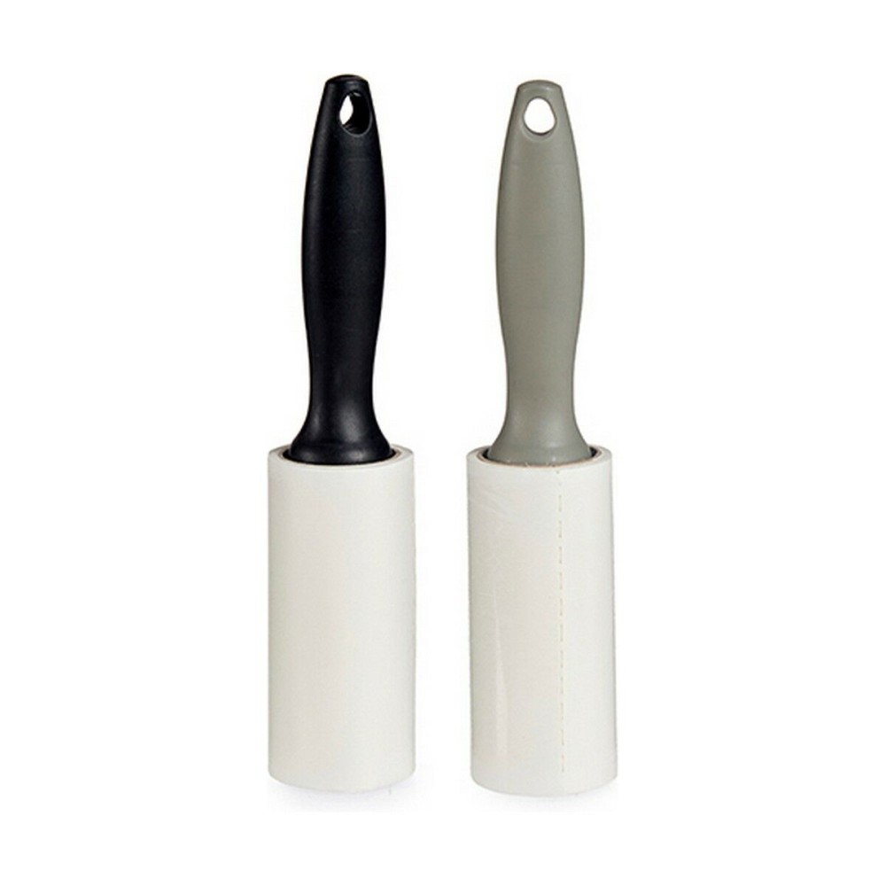 Flusenentfernungsrolle Schwarz Grau 5 x 22 x 5 cm (12 Stück)