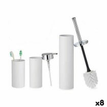 Badezimmer Set Berilo Weiß Kunststoff 16,5 x 8 x 32,5 cm (8 Stück)