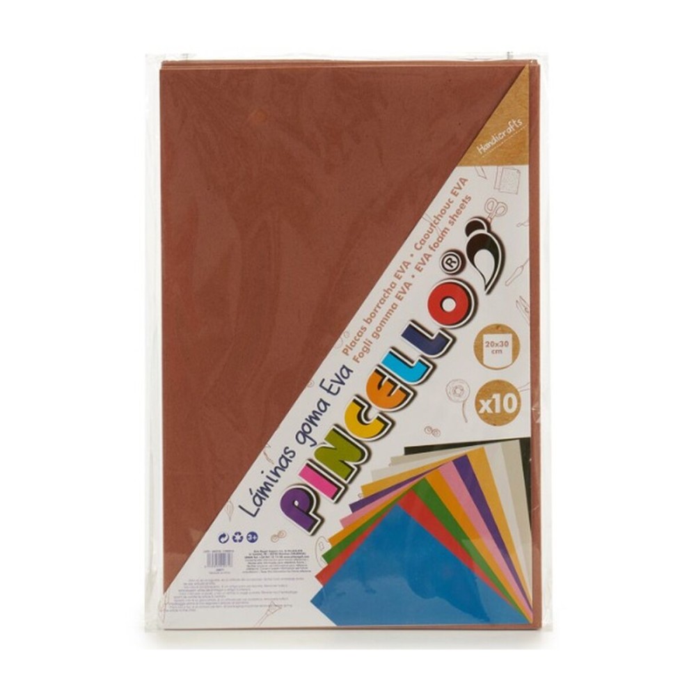 Moosgummi Pincello Braun 30 x 0,2 x 20 cm (24 Stück)