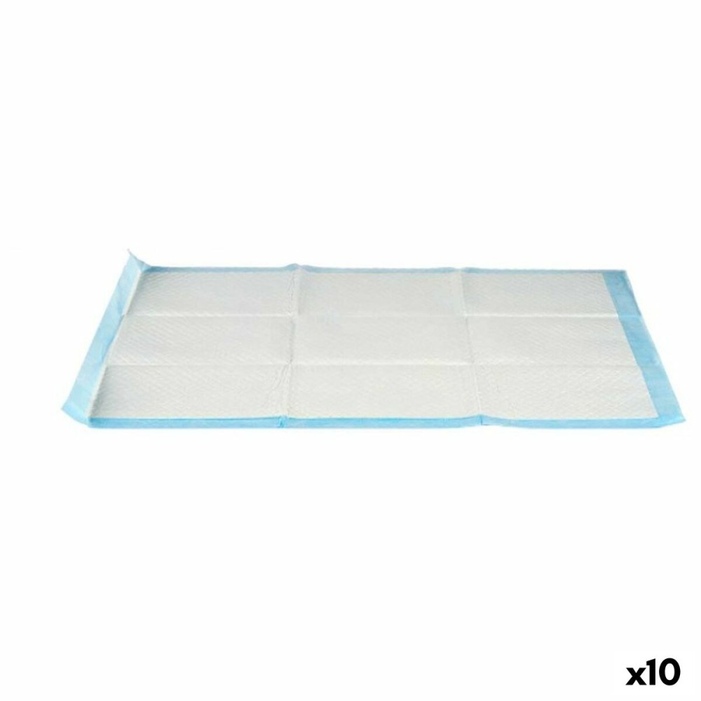 Saugende Unterlage Mascow Blau Weiß Papier Polyäthylen 60 x 90 cm 18,5 x 8,5 x 35 cm (10 Stück)