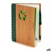 Spiral Notebook with Pen Pincello 1 x 18 x 14 cm Bamboo (12 Units)