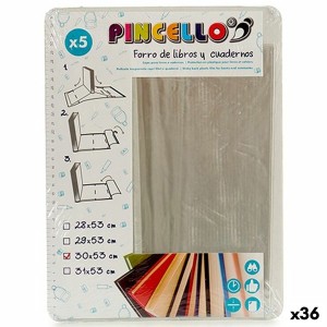 Selbstklebende Bucheinbandfolie Pincello Durchsichtiges Kunststoff 30 x 0,5 x 53 cm (36 Stück)