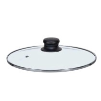 Topfdeckel Kinvara CN-SW1304-22CM CN-SW1304-22CM Durchsichtig Silberfarben Silber Metall Glas Edelstahl Kristall Stahl 22 cm 22,