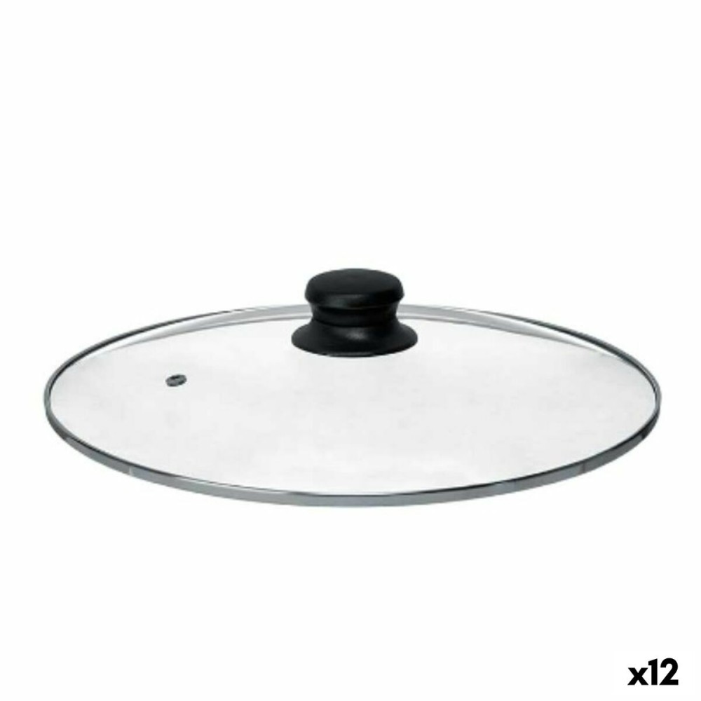 Couvercle pour marmite Kinvara CN-SW1304-30CM CN-SW1304-30CM Transparent Argenté Argent Métal verre Acier inoxydable Verre Acier