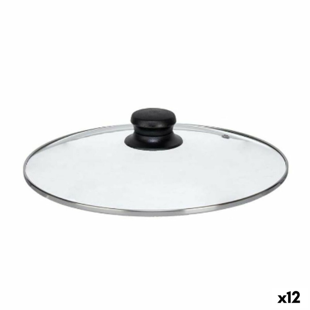 Couvercle pour marmite Kinvara CN-SW1304-26CM CN-SW1304-26CM Transparent Argenté Argent Métal verre Acier inoxydable Verre Acier