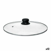 Topfdeckel Kinvara CN-SW1304-28CM CN-SW1304-28CM Durchsichtig Silberfarben Silber Metall Glas Edelstahl Kristall Stahl 28 cm 28,