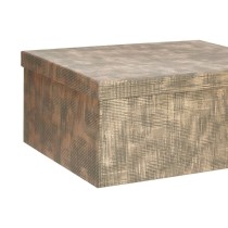 Jeu de Caisses de Rangement Empilables Pincello Noir Carton Rayures (2 Unités)