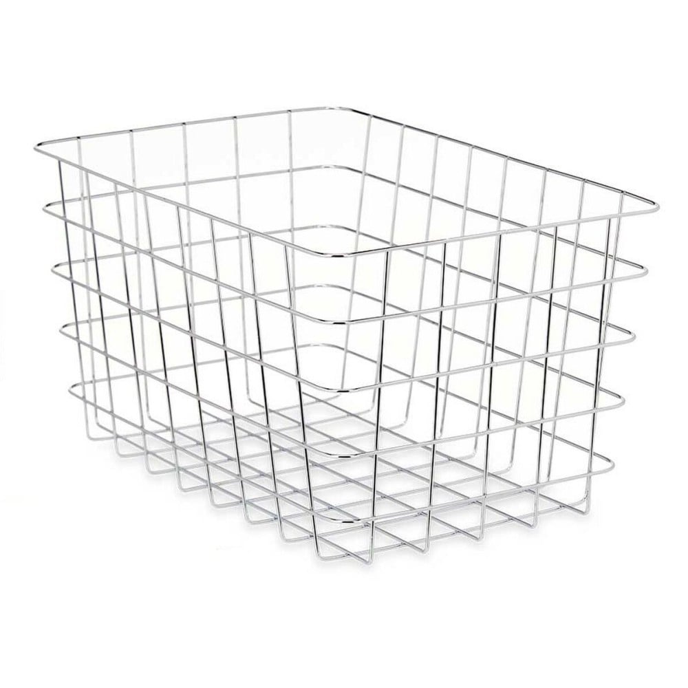 Multi-purpose basket Kinvara Silver Metal 38 x 21 x 26 cm Rectangular (6 Units)