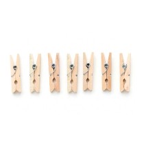 Clamps Pincello Brown Wood Small (24 Units)
