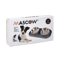 Dog Feeder Mascow Blue Metal 40 x 8,5 x 22 cm Double