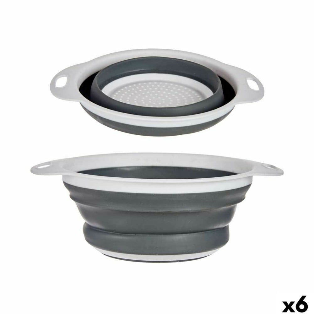 Tamis Kinvara Blanc Gris polypropylène TPR 25 x 20 x 8,5 cm 25 x 3 x 20 cm 24,5 x 3,5 x 20 cm (6 Unités)