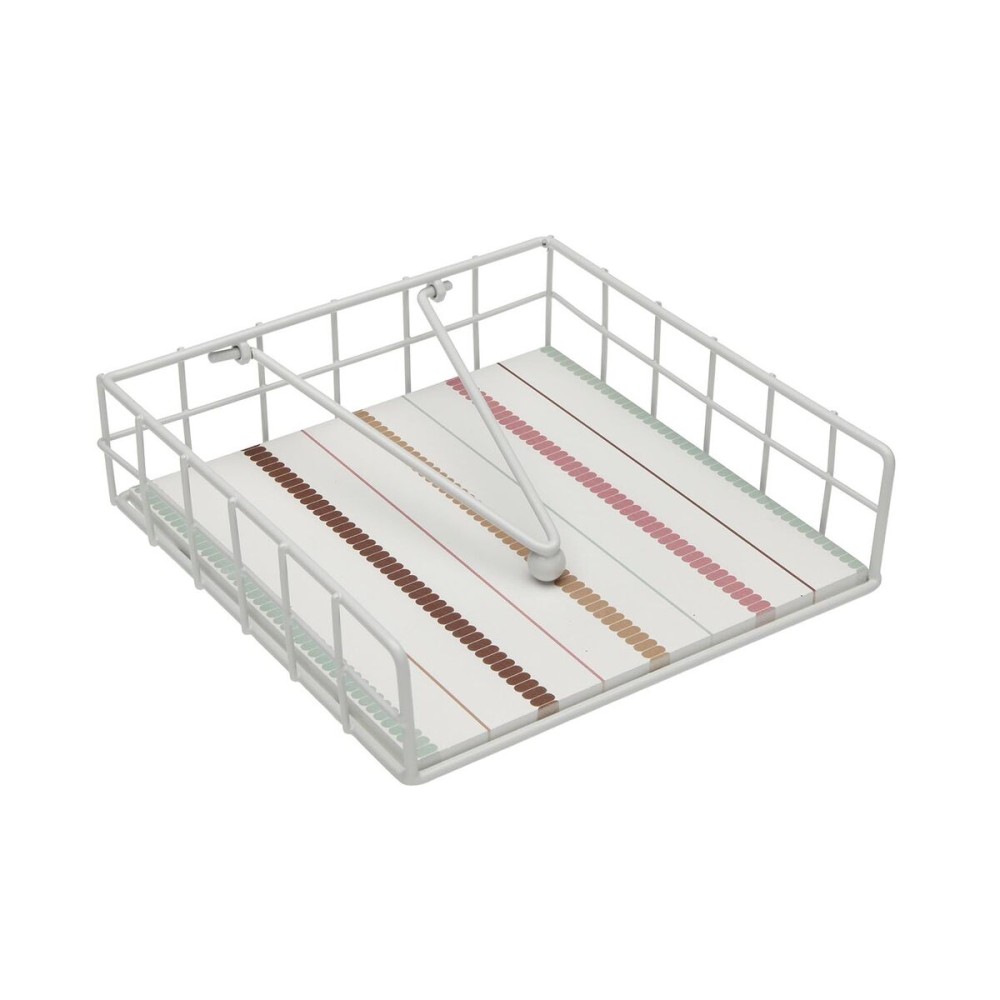 Porte-serviettes Versa FLINT Acier Bois MDF 18 x 7 x 18 cm