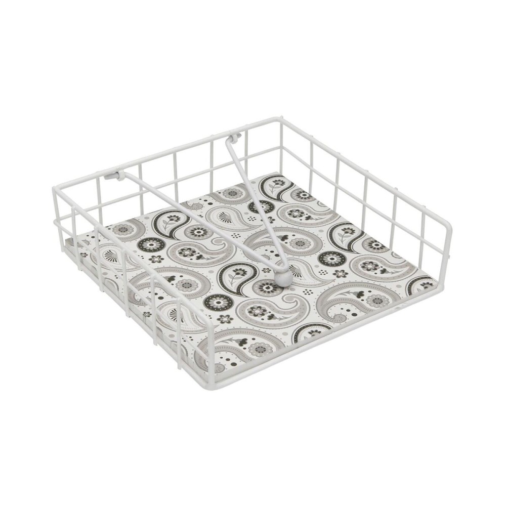Porte-serviettes Versa GLOBB Acier Bois MDF 18 x 7 x 18 cm