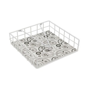 Porte-serviettes Versa GLOBB Acier Bois MDF 18 x 7 x 18 cm