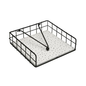 Porte-serviettes Versa SPECKLE Acier Bois MDF 18 x 7 x 18 cm