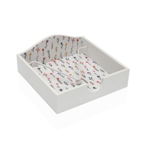 Porte-serviettes Versa BLUME Bois MDF 18 x 7 x 18 cm