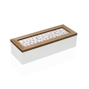 Box-Schmuckkästchen Versa BLUME Holz MDF 9 x 6 x 24 cm