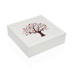 Box-Schmuckkästchen Versa TREE Holz MDF 24 x 7 x 24 cm