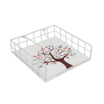 Porte-serviettes Versa TREE Acier Bois MDF 18 x 7 x 18 cm