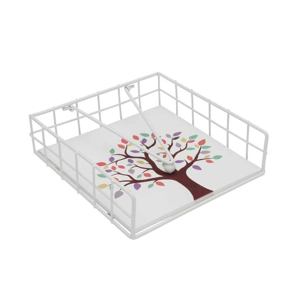 Porte-serviettes Versa TREE Acier Bois MDF 18 x 7 x 18 cm