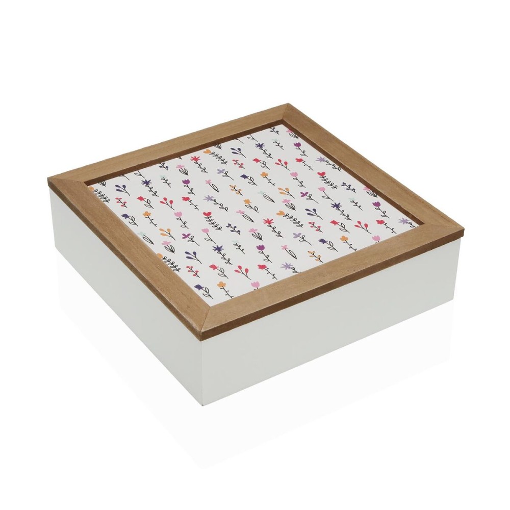 Box-Schmuckkästchen Versa BLUME Holz MDF 24 x 7 x 24 cm