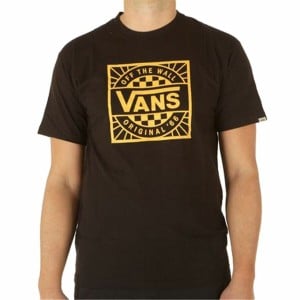 Herren Kurzarm-T-Shirt Vans Original B-B  Schwarz