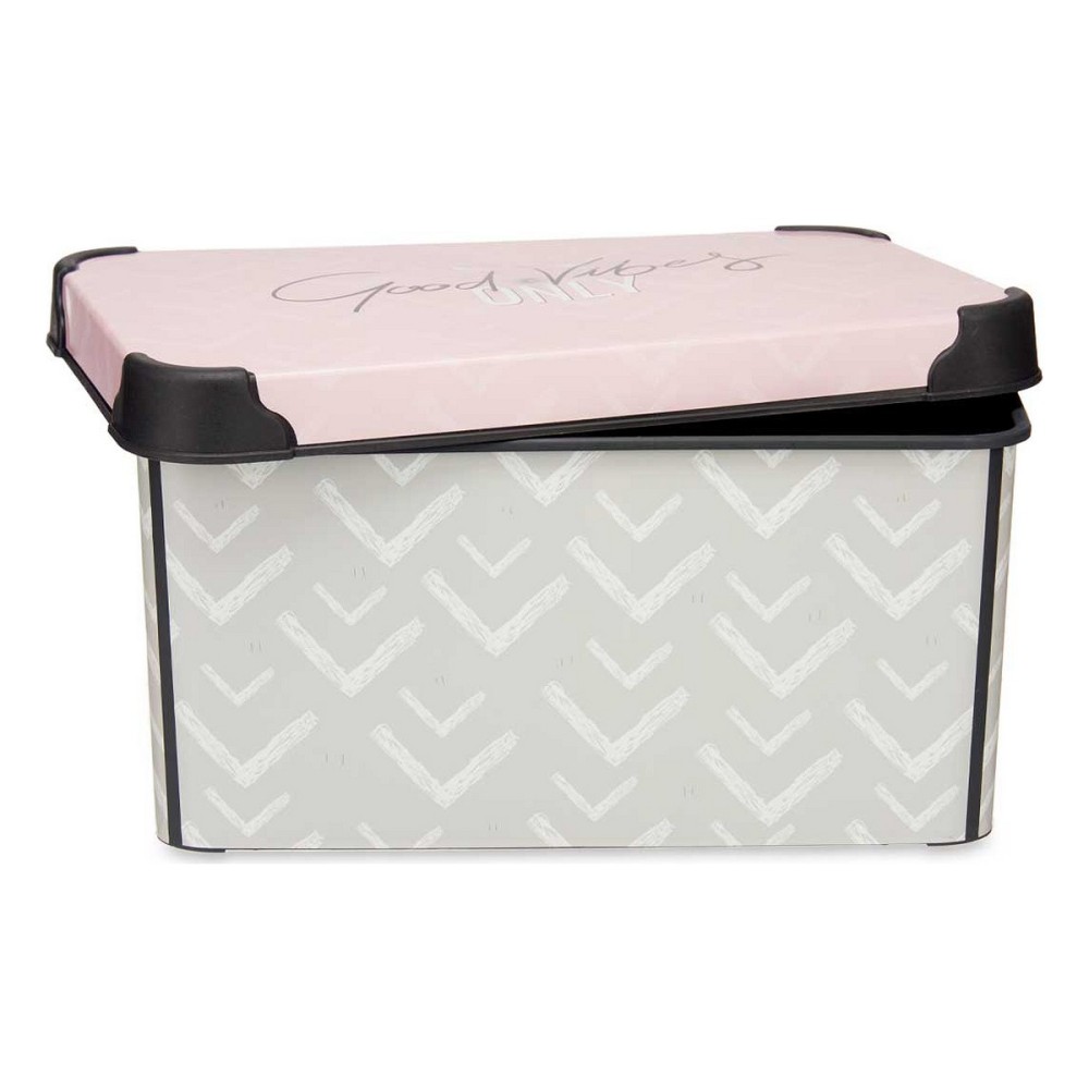 Storage Box Kipit Vibes Pink Plastic Printed 5 L
