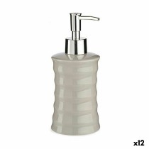 Seifenspender Berilo Grau Metall aus Keramik Wellen 260 ml (12 Stück)